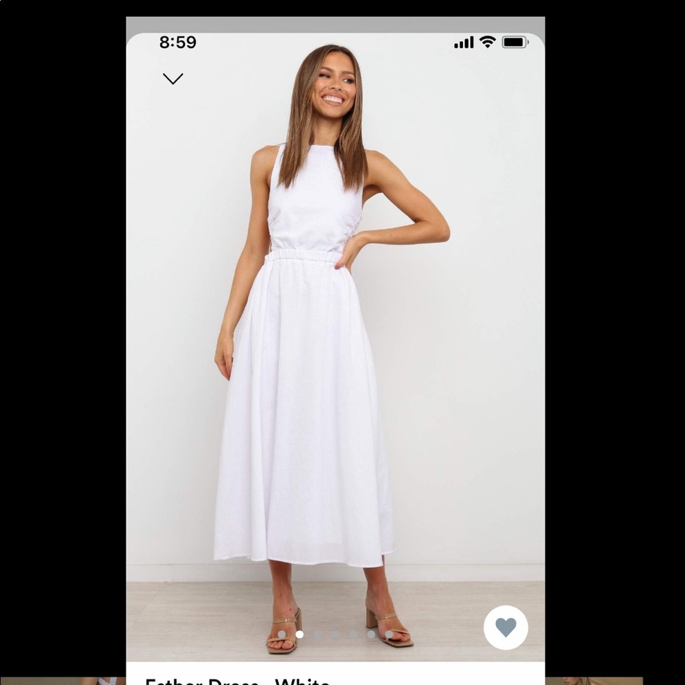 White backless dress - HelloMolly